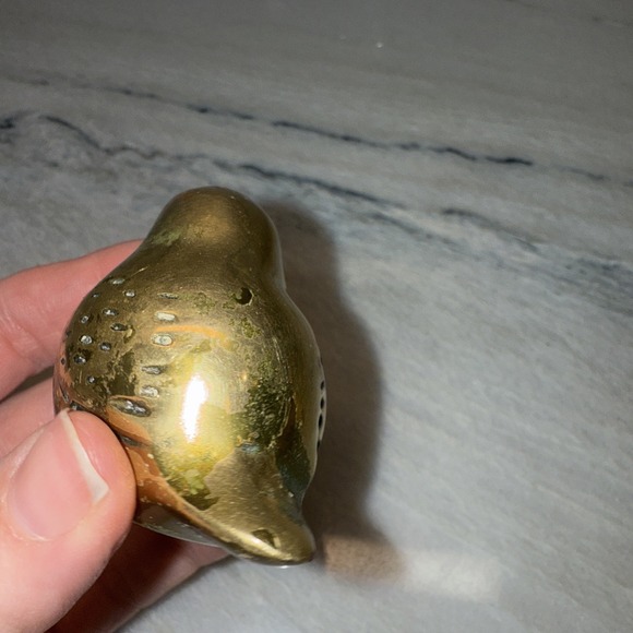 Vintage Mini Bird Sparrow 2.5" Brass Figurine Desk‎ Paperweight - Picture 7 of 9